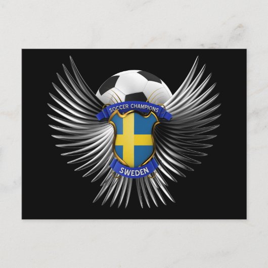 Zweedse voetbalkampioenen briefkaart (Voorkant)