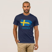 Zweedse voetbalvlag t-shirt (Voorkant volledig)