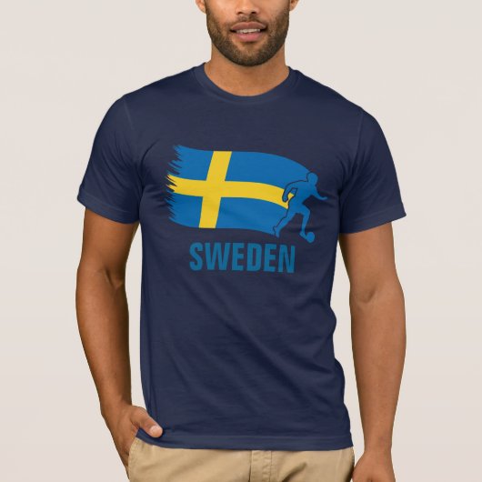 Zweedse voetbalvlag t-shirt (Voorkant)