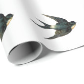  zweedse vogelvlucht Antiek renderende kunst Cadeaupapier (Rol Hoek)