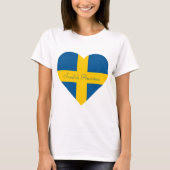 Zweedse voorouders hart t-shirt (Voorkant)