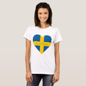 Zweedse voorouders hart t-shirt (Voorkant volledig)