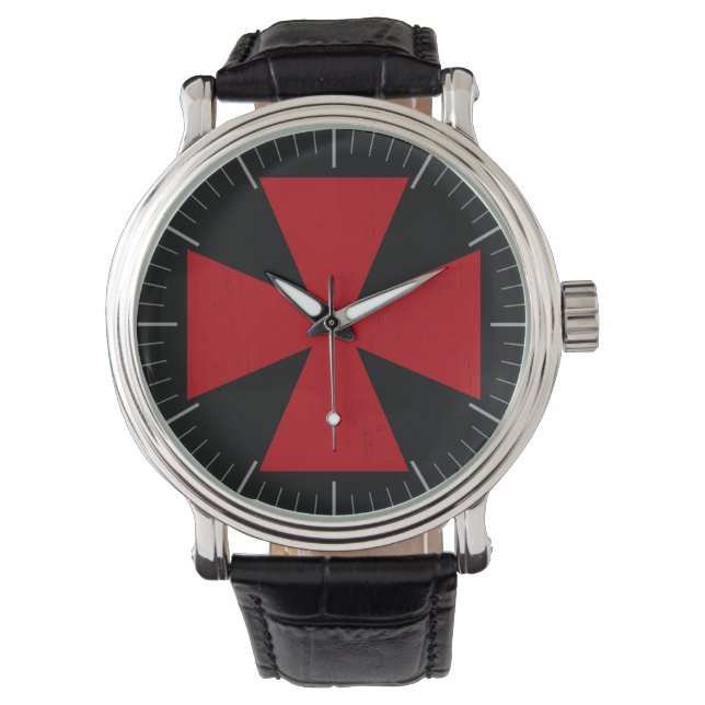 Zweedse Vrijmetselaars Kruis Horloge (Voorkant)
