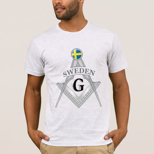 Zweedse vrijmetselarij teken t-shirt (Voorkant)