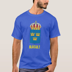 Zweedse Wapenmunt blågult T-Shirt
