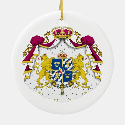 Zweedse wapenschild keramisch ornament (Achterkant)