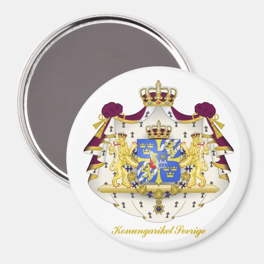 Zweedse wapenstilstand magneet (Voorkant / Achterkant)