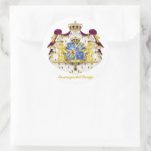 Zweedse wapenstilstand ronde sticker (Tas)