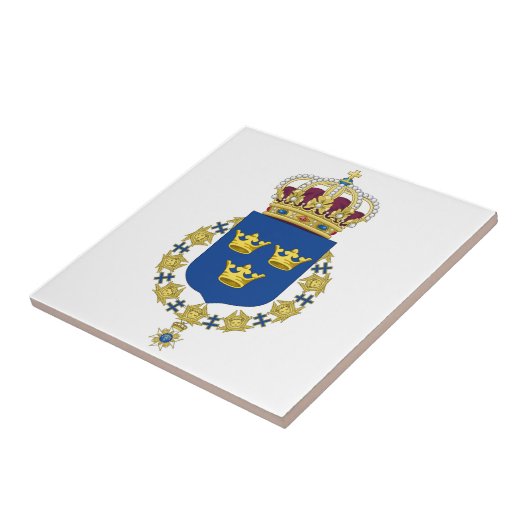 Zweedse wapenstilstand tegeltje (Zijkant)