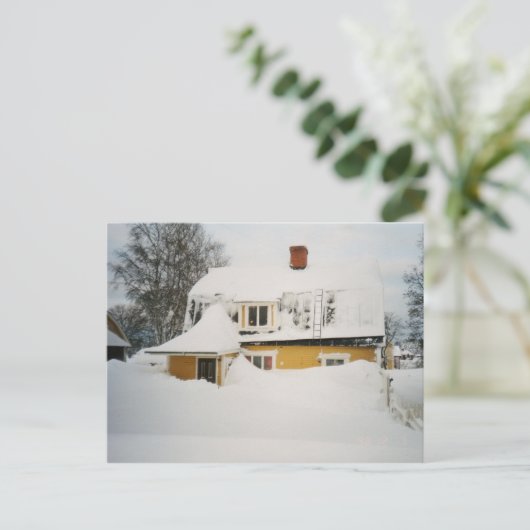 Zweedse winter briefkaart (Staand voorkant)