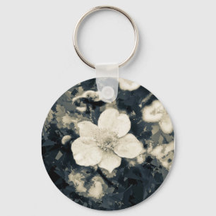 Zweedsige Anemoon Bloem Botanische Kunst Sleutelhanger