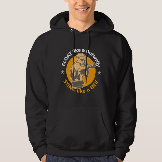 Zweef als een vlinder, steek als een bij hoodie (Voorkant)