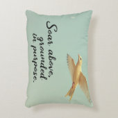 Zweef boven, geaard in doel - Inspirerend Accent Kussen (Voorkant(Verticaal))