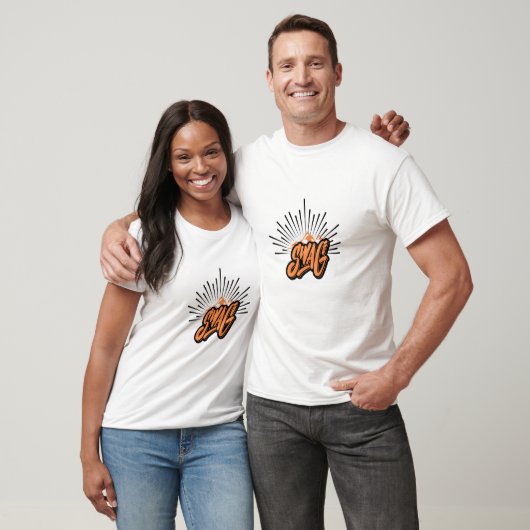 Zweef Illustratie Typografie T-shirt (Unisex)
