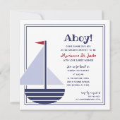 zweefboot nautisch BABY SHOWER Kaart (Voorkant)
