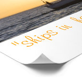 zweefboot zonsondergang, "schepen in de haven zijn poster (Hoek)