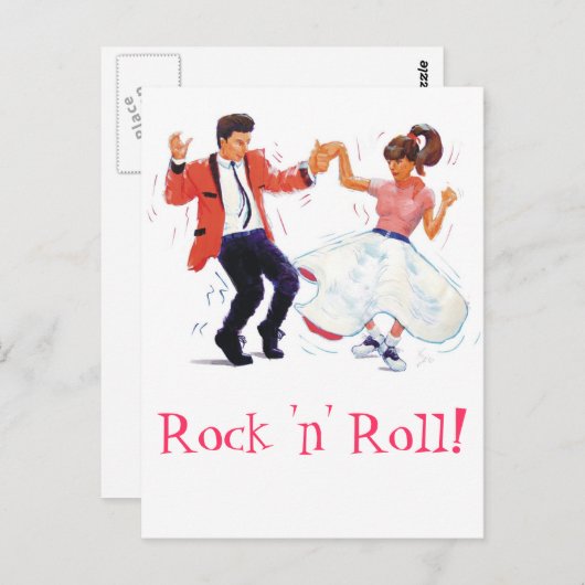 zweefdanser met poodle rok en zadelschoenen briefkaart (Voorkant / Achterkant)