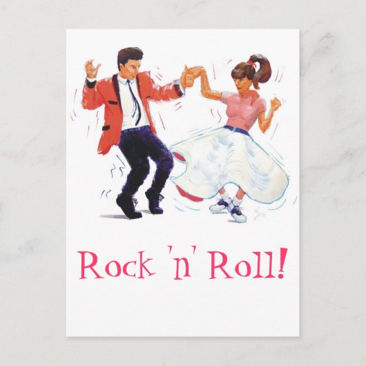 zweefdanser met poodle rok en zadelschoenen briefkaart (Voorkant)