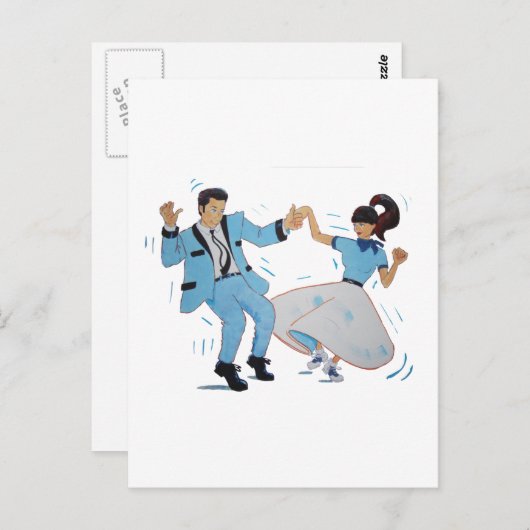 zweefdanser met poodle rok en zadelschoenen briefkaart (Voorkant / Achterkant)