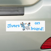 zweefdanser met poodle rok en zadelschoenen bumpersticker (Op auto)