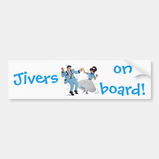 zweefdanser met poodle rok en zadelschoenen bumpersticker (Voorkant)