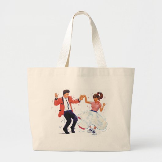 zweefdanser met poodle rok en zadelschoenen grote tote bag (Voorkant)