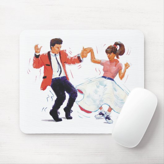 zweefdanser met poodle rok en zadelschoenen muismat (Met muis)