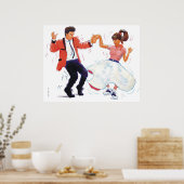 zweefdanser met poodle rok en zadelschoenen poster (Keuken)