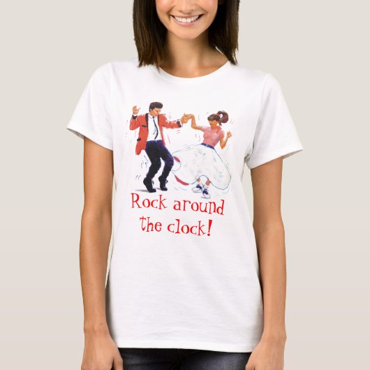 zweefdanser met poodle rok en zadelschoenen t-shirt (Voorkant)