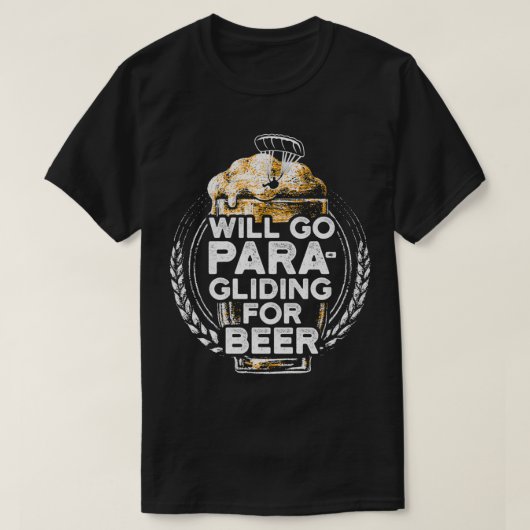zweefgetouwen voor biefstuk, paramotor de t-shirt (Design voorkant)