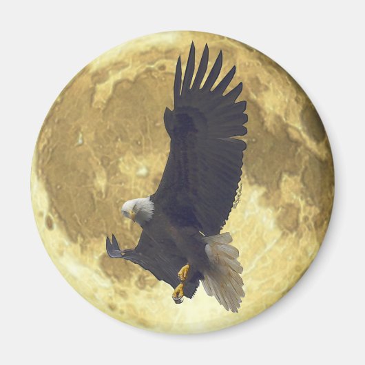 Zweefkale adelaar & full moon Wildlife Magnet (Voorkant)