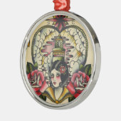 zweefmeisje 1 metalen ornament (Links)