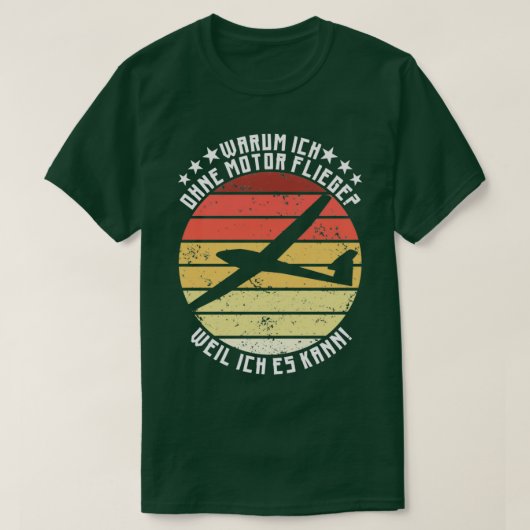 Zweefpiloot zonder motor Glijdend T-shirt (Design voorkant)