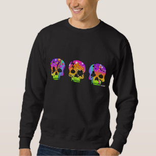 ZWEEFSEL, HOODIE - POP ART SKULL TRUI