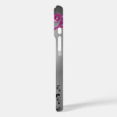 ZWEEFSELS, BERRIES DAMASK MONOGRAM roze, wit zwart Case-Mate iPhone Case (Achterkant / Links)