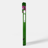 ZWEEFSELS, BERRIES DAMASK MONOGRAM roze zwart groe Case-Mate iPhone Case (Achterkant / Links)