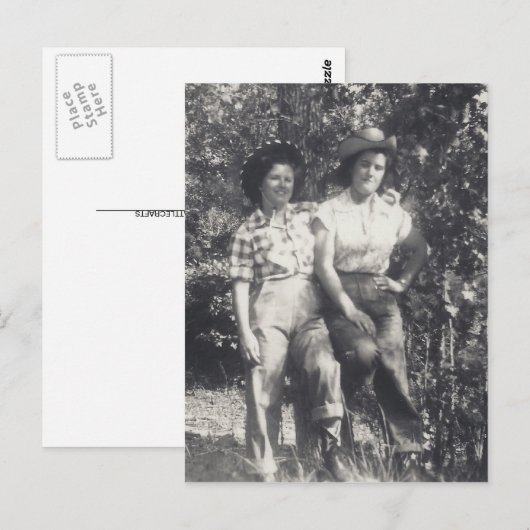 ZWEEFSELS VAN HET RODEO-BRIEFKAART/INVITATIE BRIEFKAART (Voorkant / Achterkant)