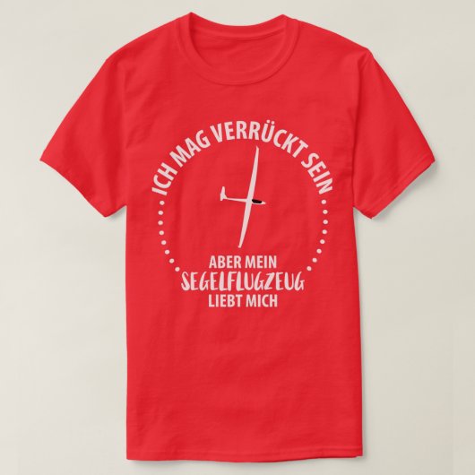 Zweefvleugelvliegtuig met zweefvlieger 21 t-shirt (Design voorkant)