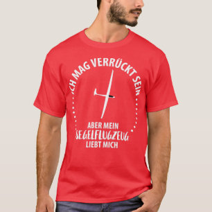 Zweefvleugelvliegtuig met zweefvlieger 21 t-shirt