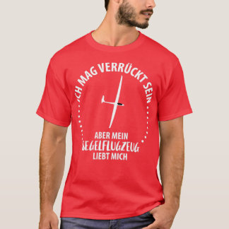 Zweefvleugelvliegtuig met zweefvlieger 21 t-shirt