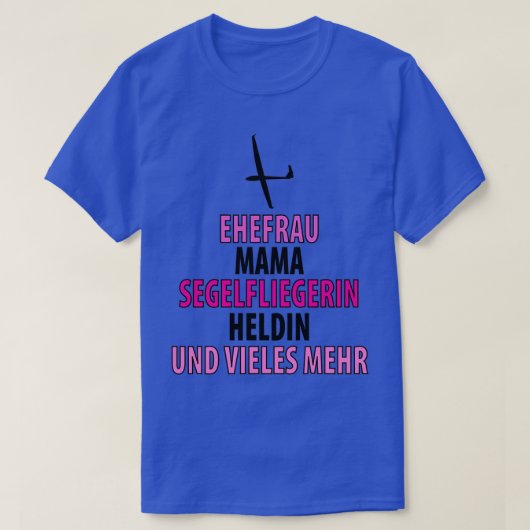 Zweefvleugelvliegtuig met zweefvlieger 22 t-shirt (Design voorkant)