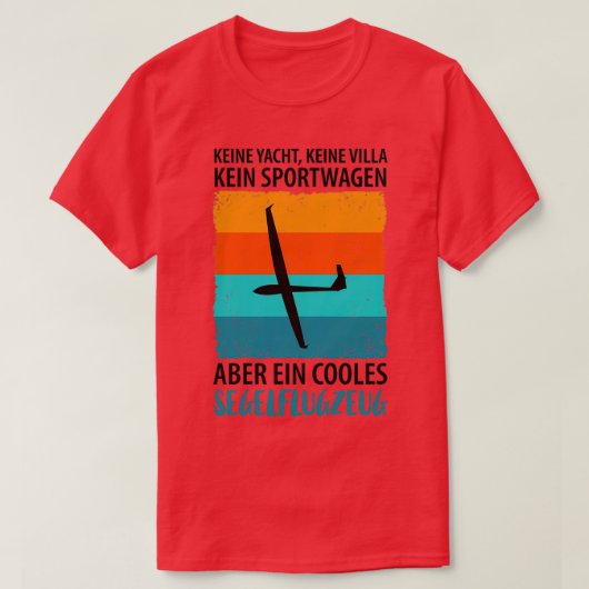 Zweefvleugelvliegtuig met zweefvlieger 24 t-shirt (Design voorkant)