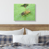 Zweefvlieg op een blad Canvasprint Canvas Afdruk (Insitu (Slaapkamer))