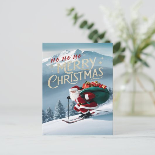 Zweefvliegen door de winters omhelzen briefkaart (Staand voorkant)