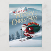 Zweefvliegen door de winters omhelzen briefkaart (Voorkant)