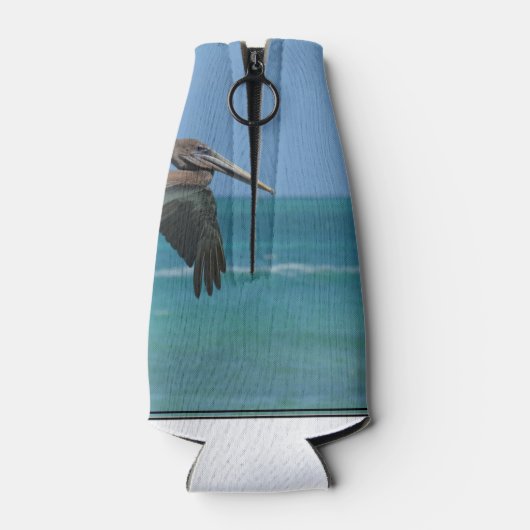 zweefvliegende pelikaan flesjeskoeler (Achterkant)