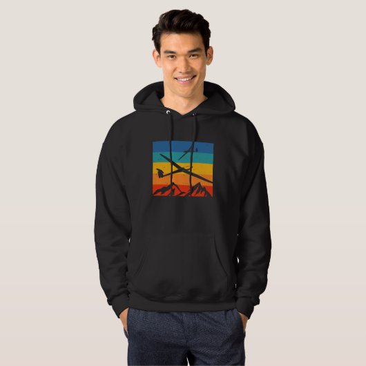 Zweefvliegende zweefvliegtuigpiloot hoodie (Voorkant volledig)