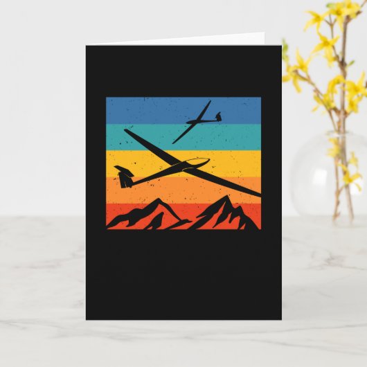 Zweefvliegende zweefvliegtuigpiloot kaart (Gele Bloem)