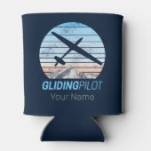 Zweefvlieger Aviator Sunset-vliegtuig Blikjeskoeler (Achterkant)