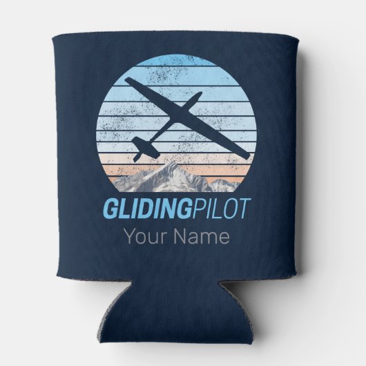 Zweefvlieger  Aviator Sunset-vliegtuig Blikjeskoeler (Achterkant)